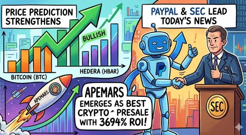 Sentimen Campuran: Ekspansi PayPal vs Tekanan SEC dalam Volatilitas Bitcoin & Hedera