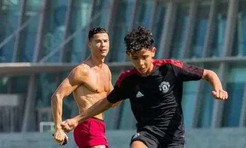 Eksklusif Akademi: Ikuti Jejak Sang Ayah, Cristiano Ronaldo Jr Jalani Sesi Latihan Bersama Skuad U-16 Real Madrid