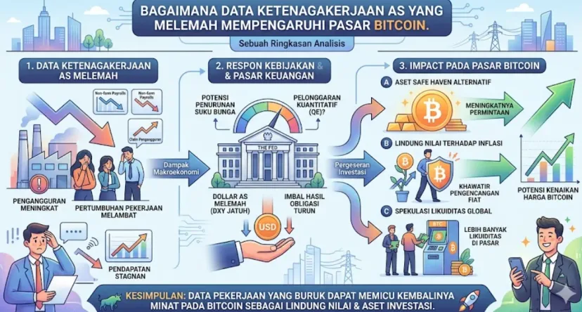 Laporan Pasar: Dampak Pelemahan Data Tenaga Kerja AS terhadap Bitcoin