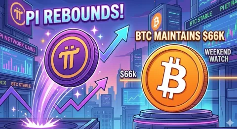 Weekend Watch: Bitcoin Bertahan di $66k, Pi Token Bangkit Kembali