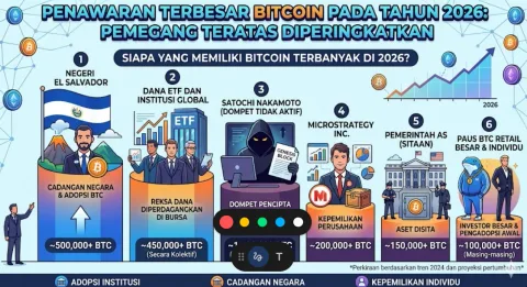 Siapa Pemilik Bitcoin Terbanyak di 2026? Peringkat Holder BTC Terbesar