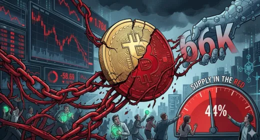 Crypto Alert! Bitcoin Bertahan di $66K Saat 44% Pemegang Aset Alami Kerugian