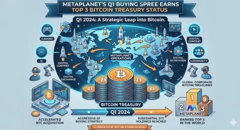 Corporate Whale! Metaplanet Masuk Top 3 Pemegang Bitcoin Korporasi Global Pasca-Aksi Beli Q1