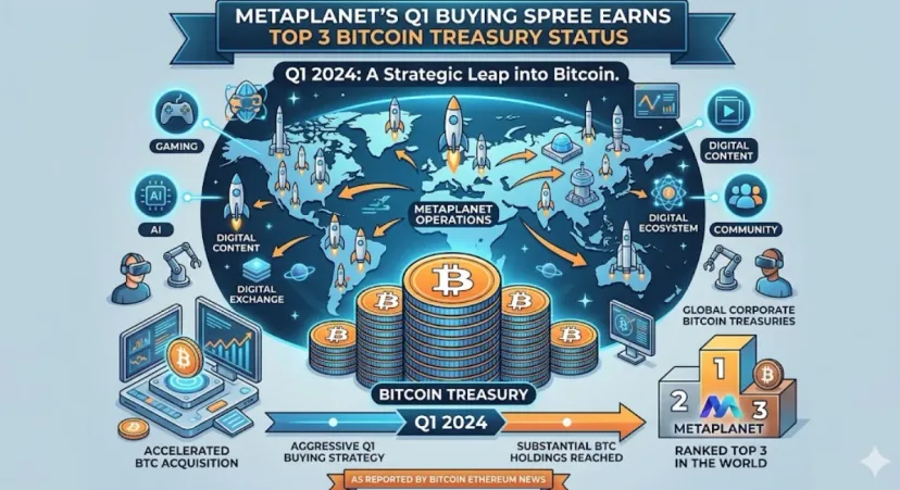Corporate Whale! Metaplanet Masuk Top 3 Pemegang Bitcoin Korporasi Global Pasca-Aksi Beli Q1