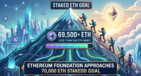 Skin in the Game! Ethereum Foundation Tinggal Selangkah Lagi Capai Target 70.000 Staked ETH 2026
