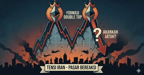 Ethereum Terancam Koreksi! Pola Double Top Muncul di Tengah Ketegangan Iran