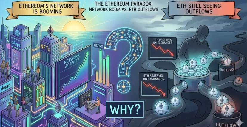 Paradoks Ethereum: Jaringan Meledak, Tapi Mengapa ETH Masih Mencatatkan Outflows?