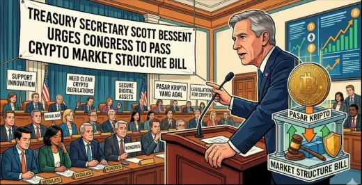 Sinyal Hijau dari Washington! Menkeu Scott Bessent Desak Kongres Sahkan RUU Struktur Pasar Kripto