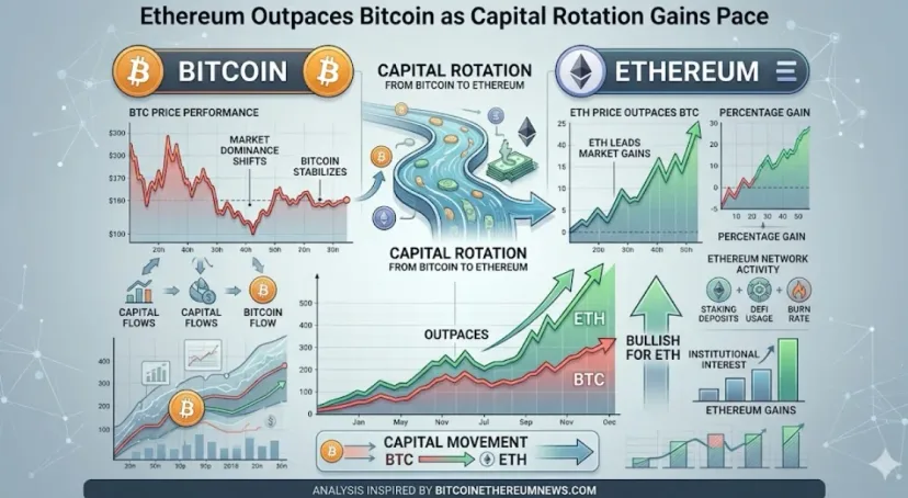Rotasi Modal Dipercepat: Ethereum Mulai Ungguli Bitcoin di Tengah Optimisme Jaringan