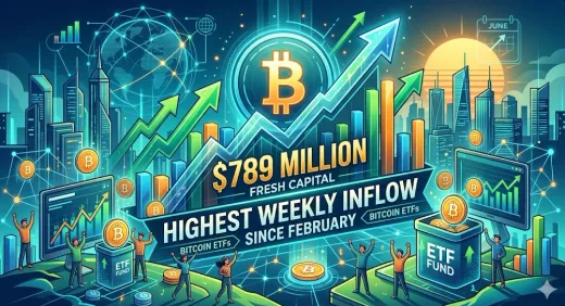 Arus Masuk Terbesar Sejak Februari: ETF Bitcoin Sedot $789 Juta Dana Segar