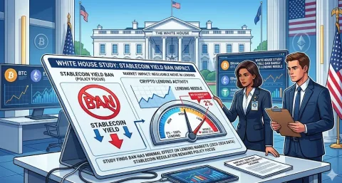 Efek Regulasi: Studi Gedung Putih Sebut Larangan Yield Stablecoin Minim Dampak pada Pinjaman