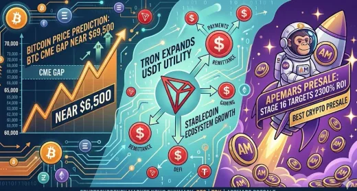 Analisis Teknis: Celah CME Bitcoin di $69.500 dan Ekspansi Utilitas TRON