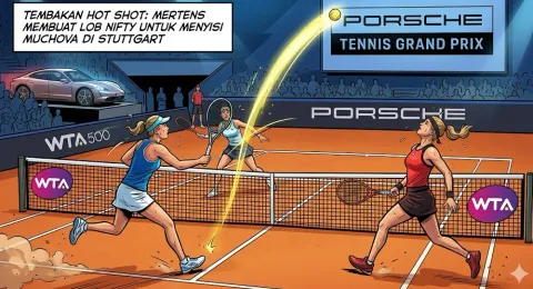 Momen Magis: Elise Mertens Taklukkan Muchova dengan Lob Sempurna