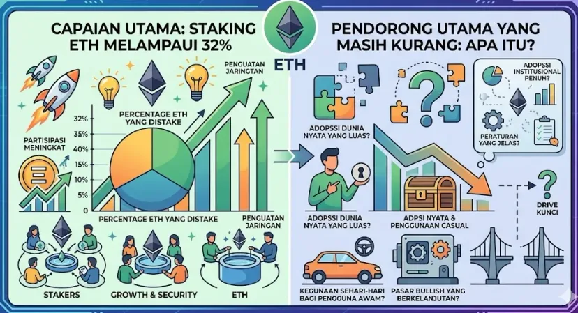 Analisis Ethereum: Rekor Staking 32% Belum Cukup Dongkrak Harga