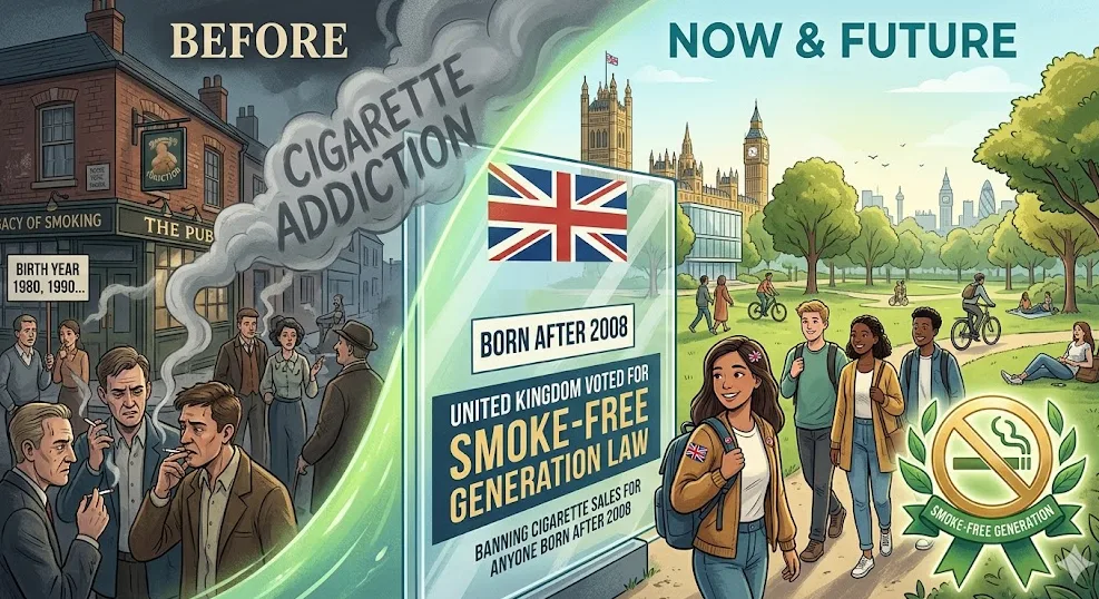Inggris Sahkan UU "Generasi Bebas Asap Rokok": Larangan Permanen Pembelian Rokok Bagi Siapa Pun yang Lahir Setelah 2008