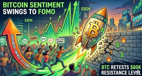 Sentimen Bitcoin Berubah Jadi FOMO: Uji Resistensi $80.000 dan Kedaulatan Psikologi Pasar dalam Menentukan Nilai Baru