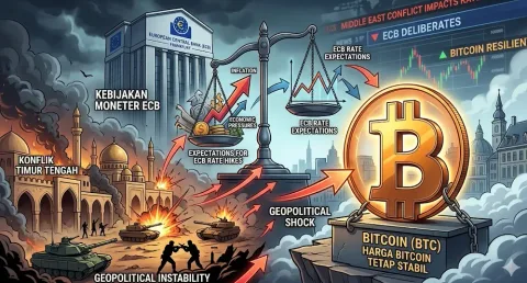 Konflik Timur Tengah Goyang Ekspektasi Suku Bunga ECB: Kedaulatan Resiliensi Bitcoin di Tengah Instabilitas Geopolitik Global