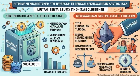 Dominasi Staking: Bitmine Kuasai 3,8 Juta ETH dan Tantangan Kedaulatan Desentralisasi Jaringan 2026