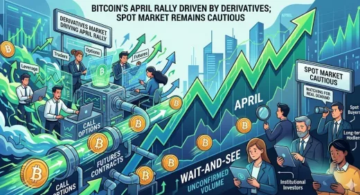 Reli Derivatif: Bitcoin Melonjak di April Namun Pasar Spot Tetap Waspada, Pertegas Kedaulatan Struktur Pasar Berjenjang