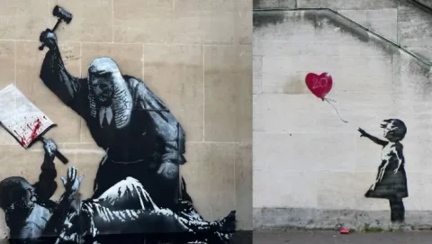 Provokasi Artistik: Banksy Dedah Arca 'Flag in Face' di London, Pertegas Kedaulatan Ekspresi Naratif