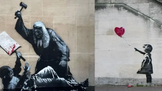 Provokasi Artistik: Banksy Dedah Arca 'Flag in Face' di London, Pertegas Kedaulatan Ekspresi Naratif