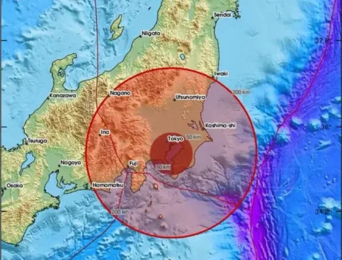 Gempa Magnitudo 5,5 Guncang Jepang Timur, Tokyo Ikut Bergetar