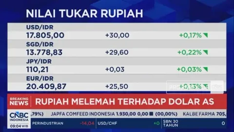 IHSG Terpuruk ke 6.195, Rupiah Tembus Rp 17.805 per Dolar AS di Awal Pekan