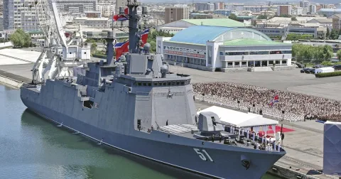 Korea Utara Resmi Luncurkan Kapal Perusak 5.000 Ton, Target Dua Kapal Perang Besar per Tahun