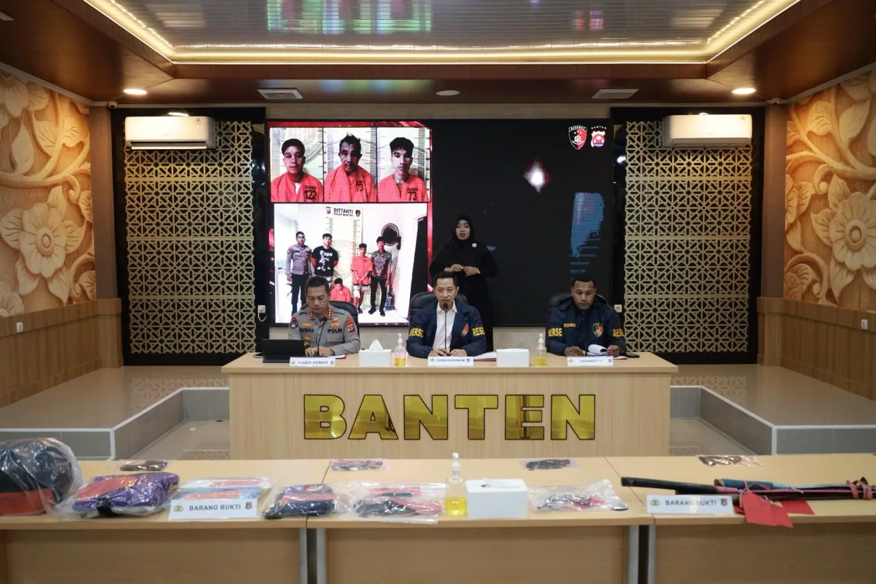Polda Banten Bekuk Enam Pelaku Curanmor, Sita Senpi Rakitan dari Jaringan Lintas Daerah