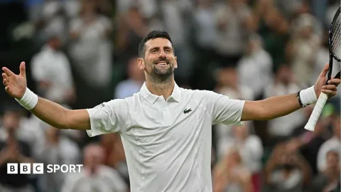 Djokovic Loloskan Diri dari Ujian Berat Wu Yibing di Putaran Pertama Wimbledon