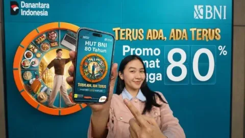 BNI Gelar Promo Besar-besaran Rayakan 80 Tahun, Diskon Hingga Rp8 Juta