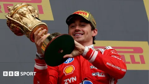 Leclerc Akhiri Puasa Kemenangan Dua Tahun di GP Inggris yang Penuh Drama