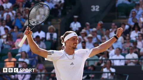 Zverev Akhiri Kutukan, Tembus Semifinal Wimbledon Usai Kalahkan Fritz yang Cedera