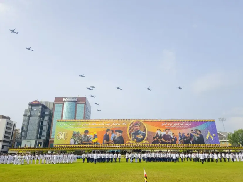 Brunei Matangkan Persiapan Parade HUT Sultan ke-80, Gladi Resmi Digelar
