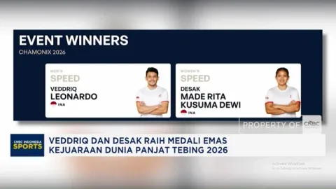 Veddriq dan Desak Sumbang Emas, Dominasi Indonesia di Kejuaraan Dunia Panjat Tebing 2026