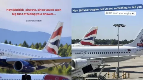 Kalah Taruhan di Piala Dunia, Norwegian Air Ganti Logo Instagram dengan British Airways