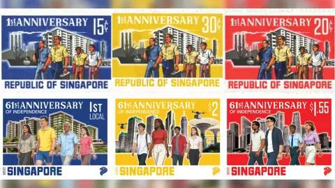 SingPost Luncurkan Prangko HUT ke-61, Reinterpretasi Desain Ikonik 1966
