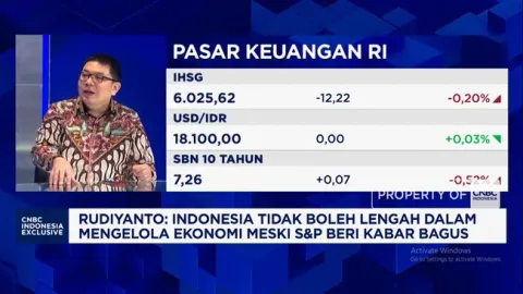 S&P Pertahankan Peringkat Kredit Indonesia di BBB, IHSG Langsung Menguat