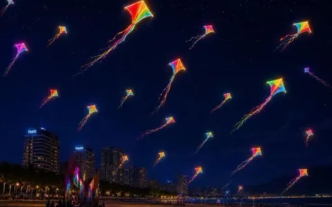 500 Layang-Layang Bercahaya Hiasi Malam Danang: Gebrakan Baru Pariwisata Malam Vietnam