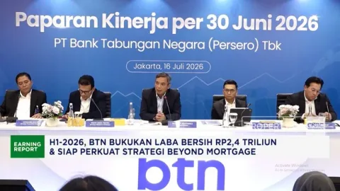 Laba Bersih BTN Tembus Rp2,4 Triliun di Semester I, Strategi Beyond Mortgage Mulai Menunjukkan Hasil