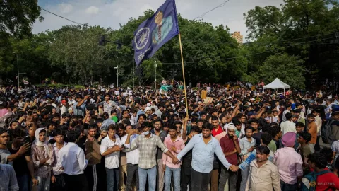 Gelombang Protes Mahasiswa India Guncang Parlemen, Tekanan pada Modi Menguat