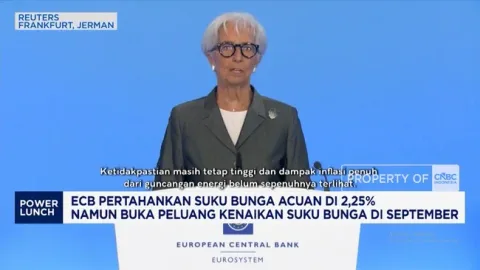 ECB Pertahankan Suku Bunga 2,25%, Sinyal Kenaikan September Menguat