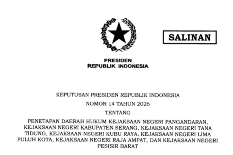 Prabowo Resmikan Tujuh Kejaksaan Negeri Baru, Wilayah Hukum Dirombak