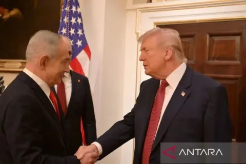 Protes Palestina Warnai Kedatangan Netanyahu di Washington