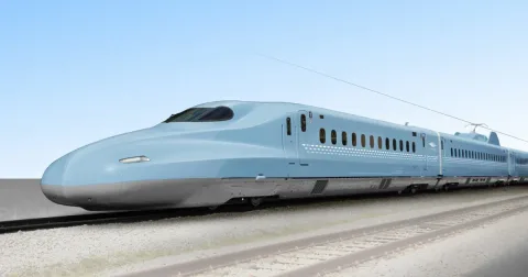 JR West Perkenalkan Desain Baru Kereta Kodama: Nuansa Biru Laut dan Seni Dinamis