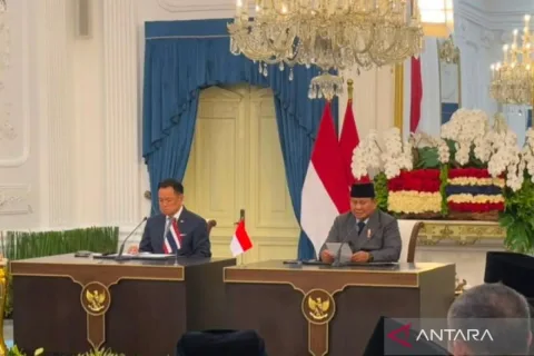 Prabowo dan PM Thailand Resmikan Komisi Perdagangan Bersama, Target Tembus 20 Miliar Dolar AS