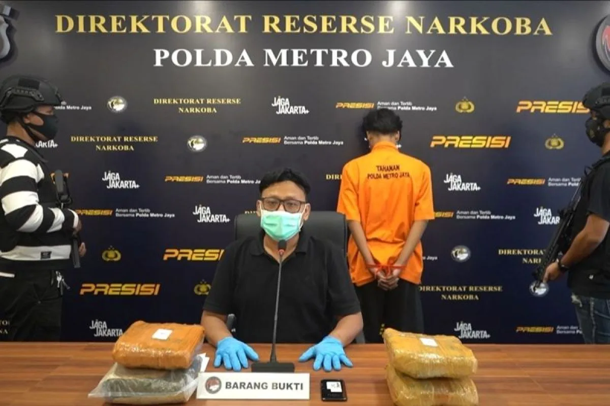 Polda Metro Jaya Sita Empat Kilogram Ganja di Palmerah, Satu Pemuda Diamankan