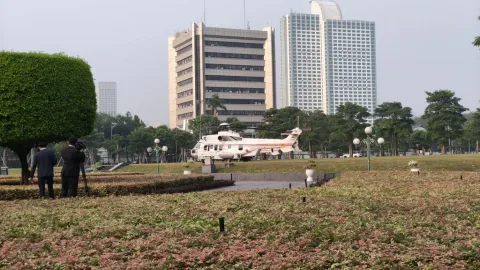 Dua Helikopter Kenegaraan Disiagakan di Senayan Jelang Sidang Tahunan MPR