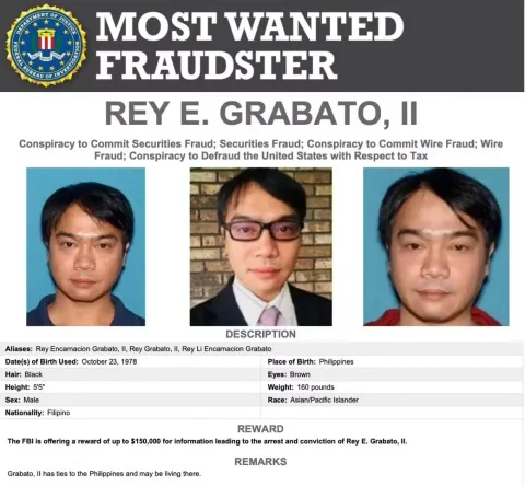Anak Wali Kota di Filipina Masuk Daftar Buronan FBI atas Penipuan US$650 Juta