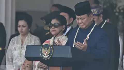 Prabowo Pimpin Doa Bersama untuk Korban Gempa NTT di Tengah Perayaan HUT ke-81 RI